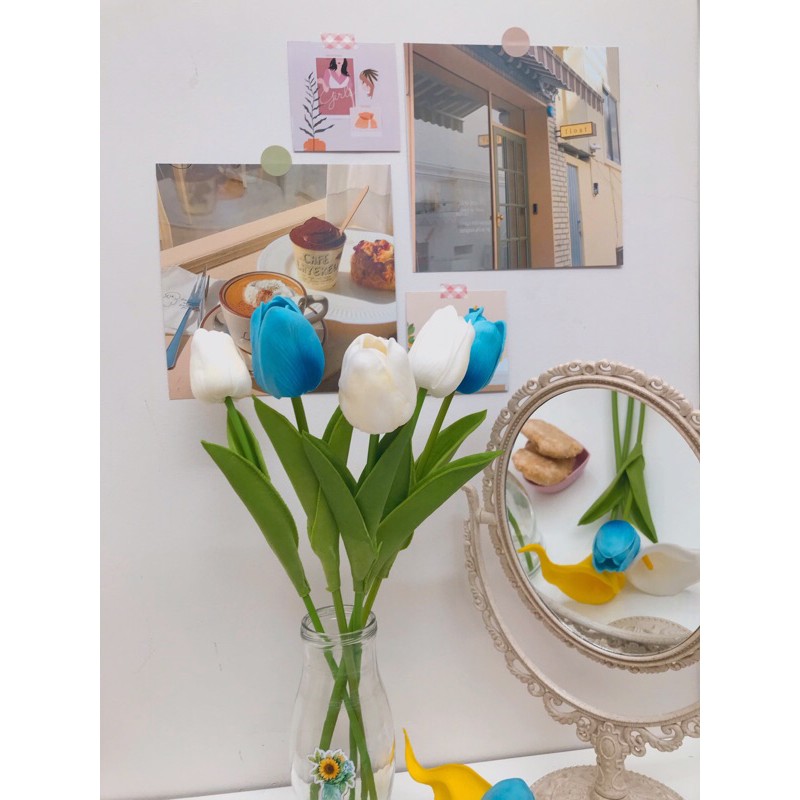 Bunga Tulip Latex Import Real Touch bunga Dekorasi Bunga Artificial Tulip Besar-5