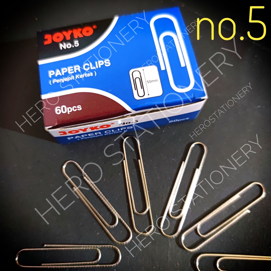 

Paper clip klip kertas metal joyko no. 5 jumbo