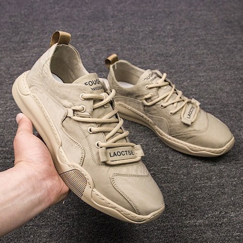 Sepatu sneakers LAOCTSE pria wanita sport running import ori casual keren sneker tali hitam P-30