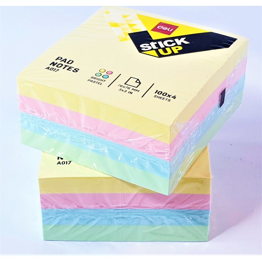 

STICKY NOTES MEMOPAD PASTEL MEMO TUMPUK STICK NOTES TUMPUK 76X76 ISI 400 LEMBAR