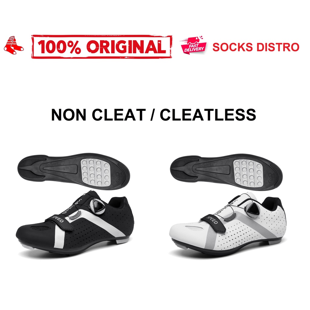 Sepatu Sepeda Non Cleat Cleatless Pedal Plat MTB Road Bike