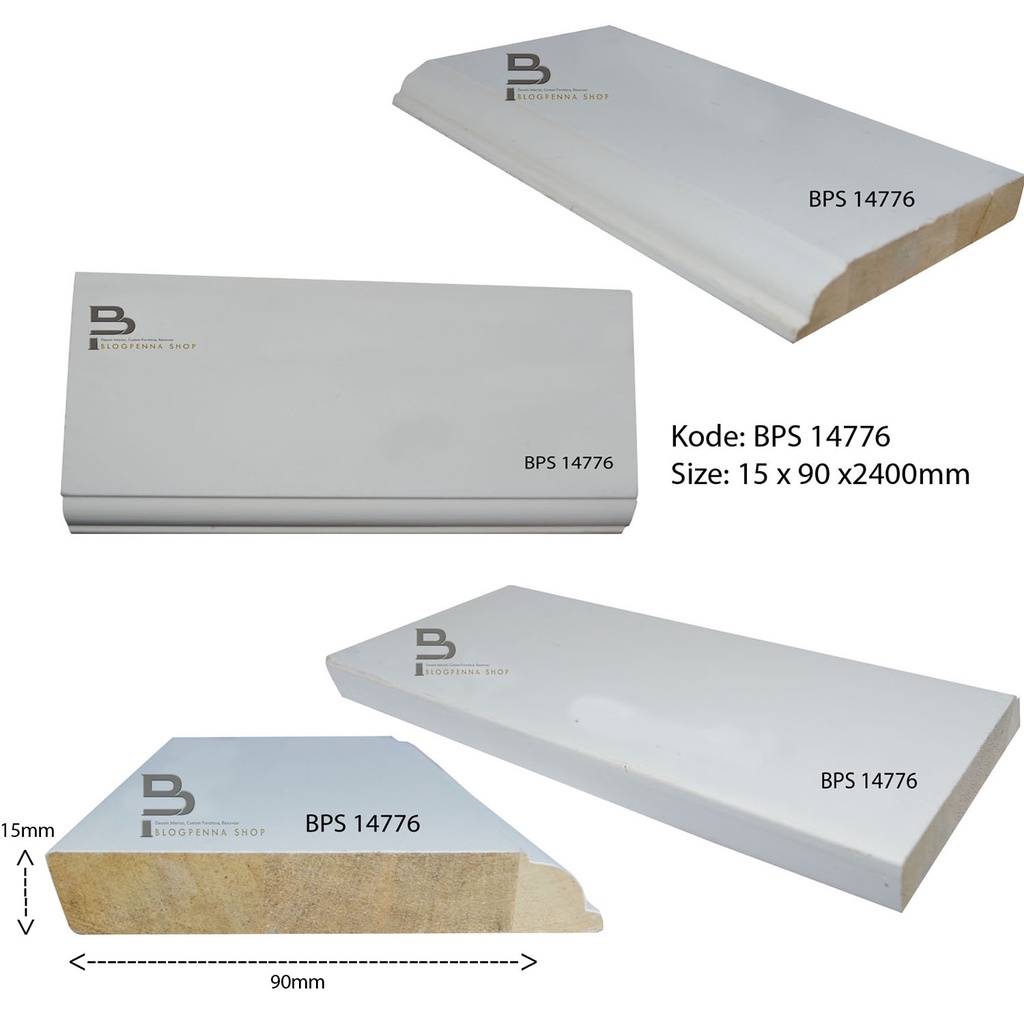 LIST KAYU BPS14776 / LIS KAYU WAINSCOTING / WALL MOULDING / PANEL