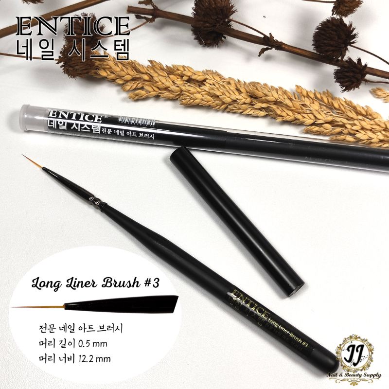

Entice Professional Nail Art Brush / Kuas NailArt , Long Liner Brush #3 / Aksesories Nail Art / Nail Acc / brush nail art / kuas nail art korea / kuas gambar nailart ori korea / kuas nail art
