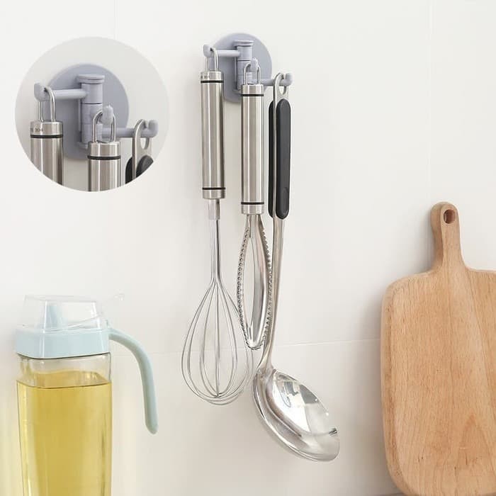 Gantungan Tempel Multifungsi 3in1 Hook Serbaguna Hiasan Dinding Hanger Cantolan-gwengrosir09
