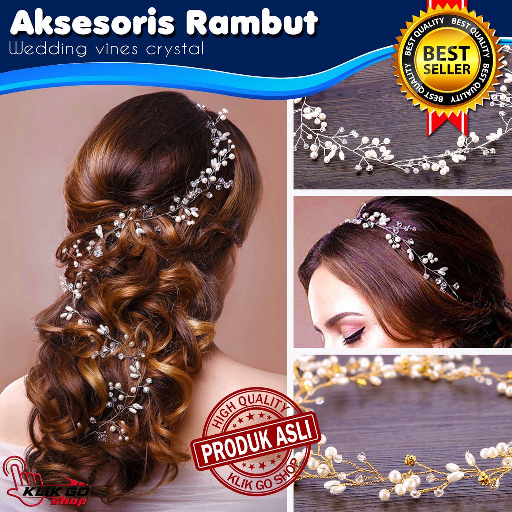AKSESORIS RAMBUT WEDDING KRISTAL / HIASAN RAMBUT PENGANTIN WANITA