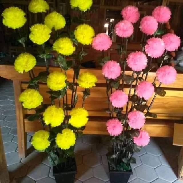 Hiasan rumah bunga plastik