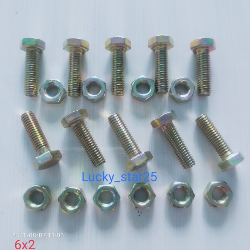 Baut 10 + Mur 6mm x 2cm @ 10 Pcs