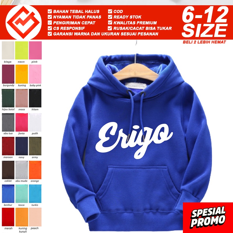 Jaket Sweater Hoodie Jumper Anak Kecil Laki Perempuan Cewek Cowok Bahan Fleece Premium Tebal Kembar 