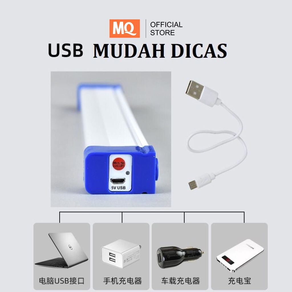 MQ lampu emergency t5 60w super terang   lampu darurat T5 portable  60watt    lampu emergency T5 40w