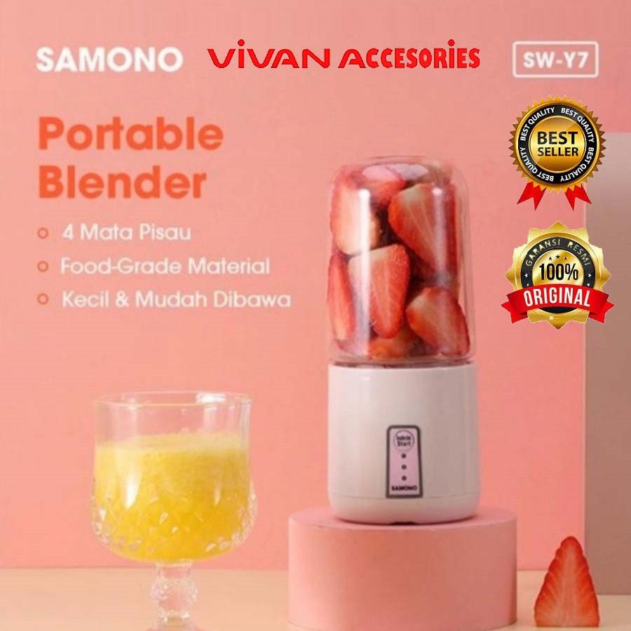 Samono SW-Y7 food grade material Portable Blender with 3 mode charging pink