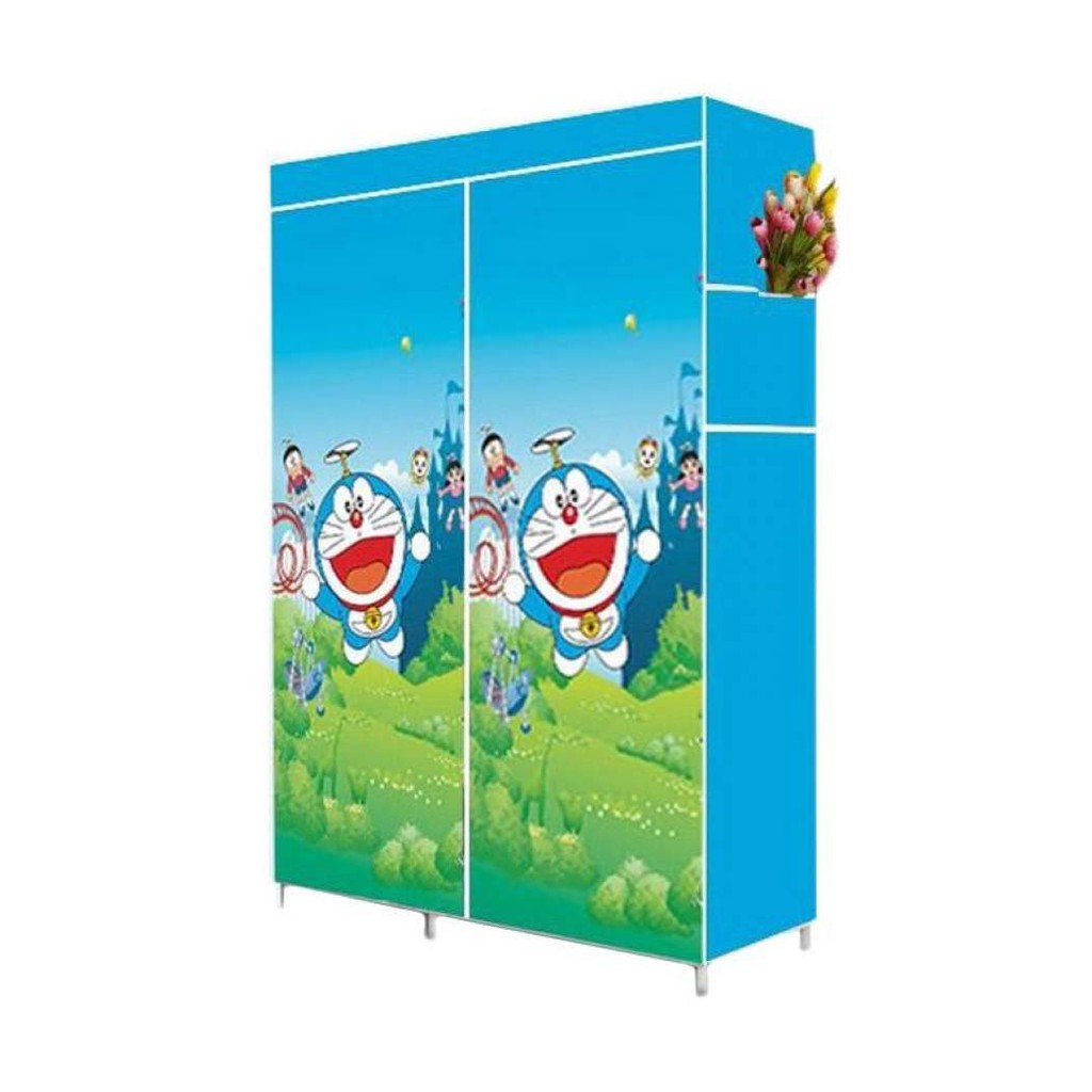 (3KG) SHENAR LEMARI KAIN BERKARAKTER / LEMARI BAJU / LEMARI PAKAIAN / RAK BAJU / RAK KAIN / LEMARI HELLOKITTY DORAEMON SPIDERMAN