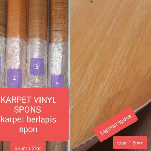 Murah Banget SAALD PERLAK LANTAI KARPET PLASTIK KARPET LANTAI VINYL SPONS IMPORT - LEBAR 2m TEBAL 1.
