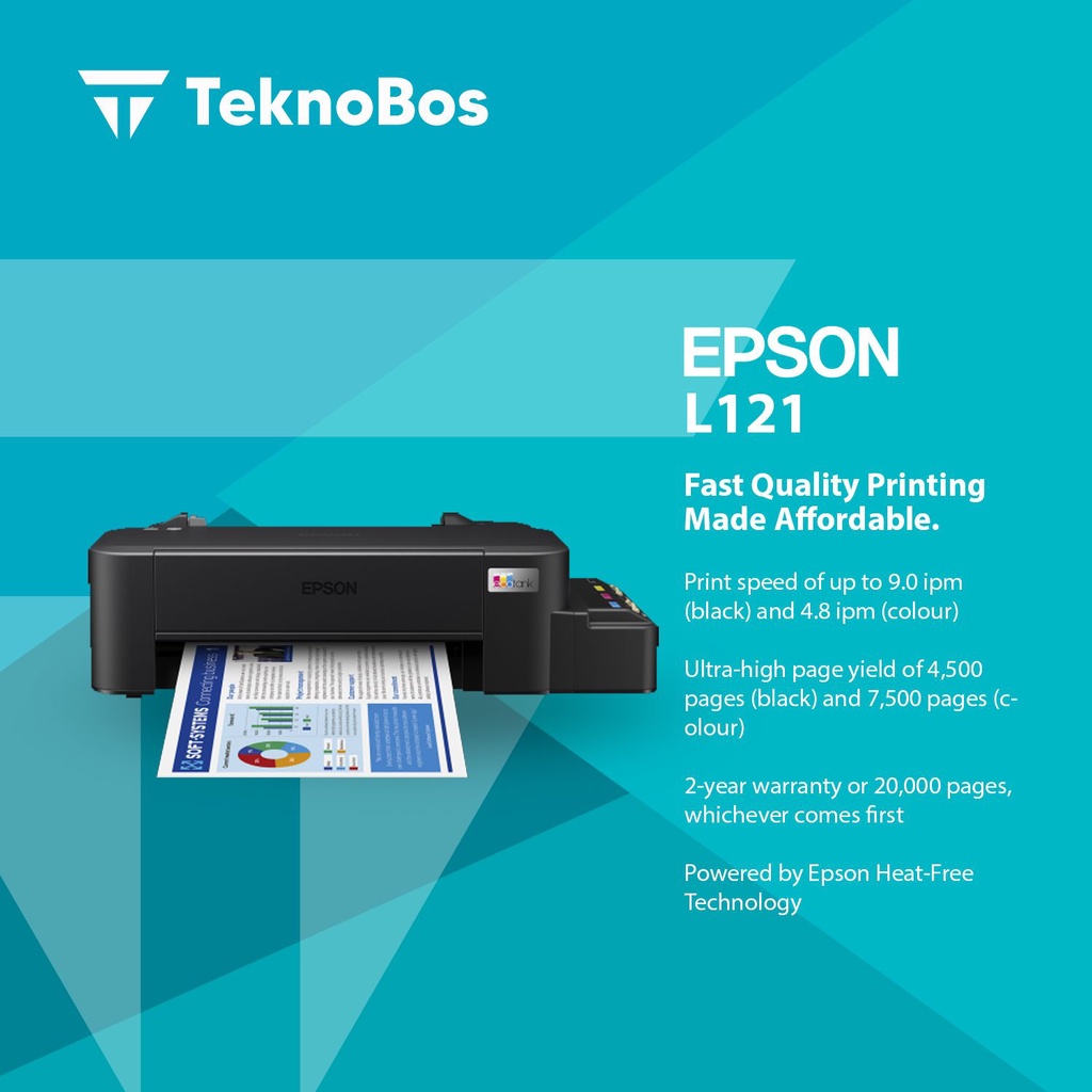 PRINTER EPSON L121 TINTA ORIGINAL 100%