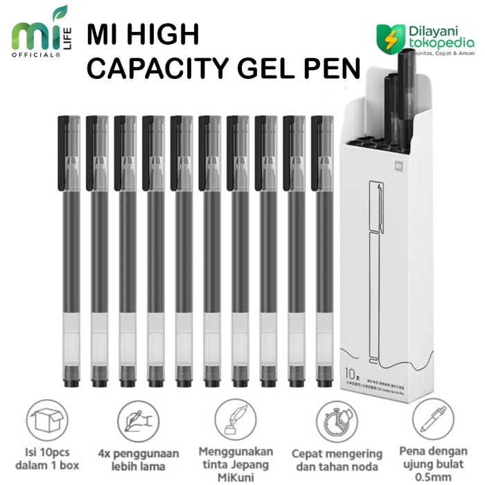

Hemat Mi High Capacity Gel Pen Super Durable From Jepang Pulpen Pena Limited