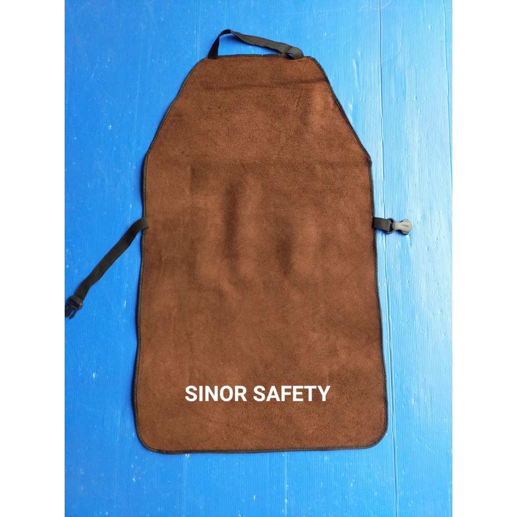 Apron Las DADA Kulit Sapi Warna Cokelat