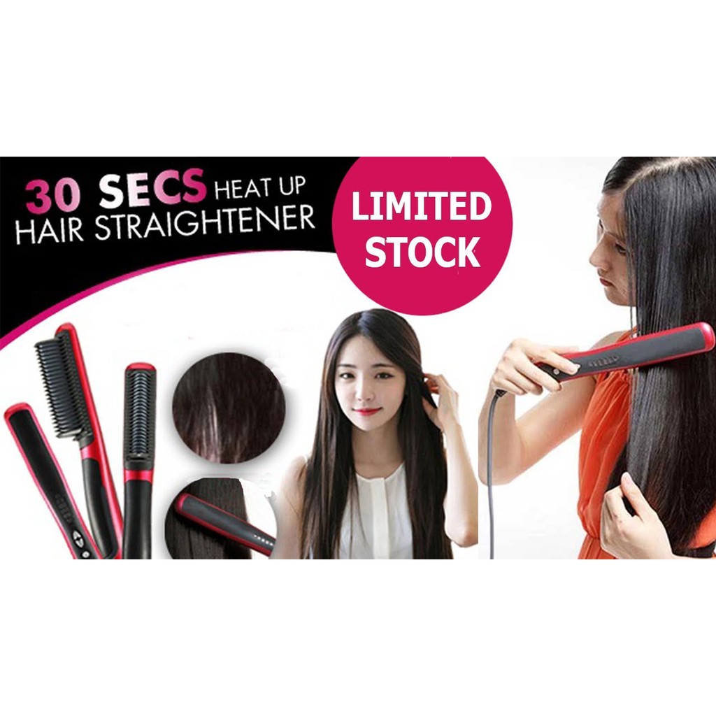 CATOKAN RAMBUT SISIR PELURUS 2 IN 1 CURLY LURUS CATOK REBONDING STRAIGHTENER CATOKAN FT58