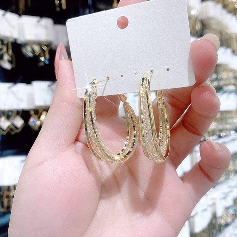 Fancyqube Anting Rumbai Panjang Bentuk Oval Aksen Kristal Berlian Imitasi Untuk Pengantin Wanita