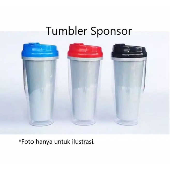 [tidak dijual] Souvenir Tumbler/Mug/Keychain Sponsor untuk Hadiah