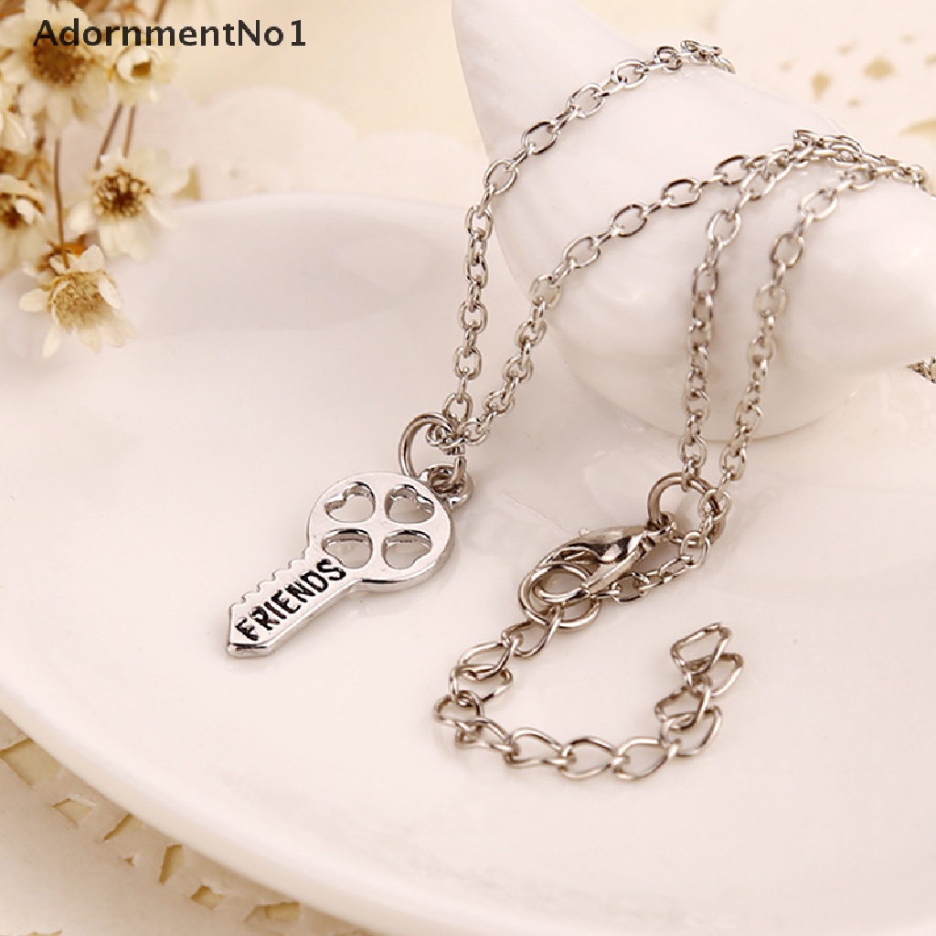 (AdornmentNo1) 2pcs / Set Kalung Tali Dengan Liontin Hati Untuk Pasangan / Pria / Wanita