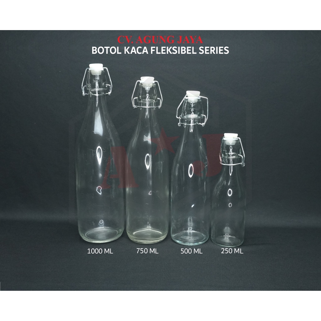 Botol Kaca 1 L/ Botol Kaca Flexyble/Botol Vco /Botol Wine/ Botol Zaitun/Yk