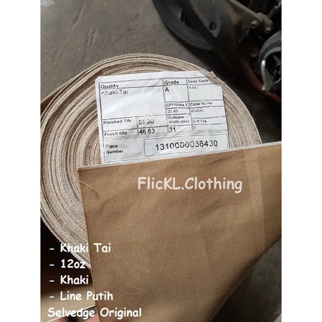 Bahan Kain Jeans Denim Selvedge Impor Thailand Non Stretch Tidak Melar