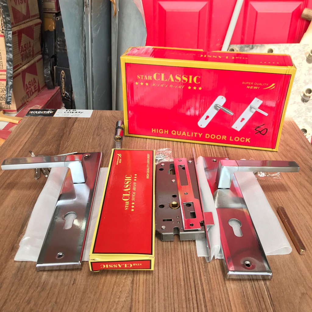 STAR CLASSIC Kunci Pintu Besar - Gagang Pintu - Kunci Pintu Kamar - Kunci Pintu WC - Kunci Kamar