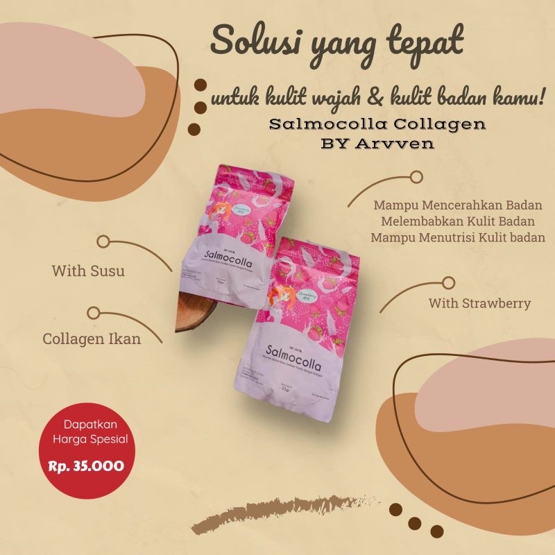 ARVVEN SALMOCOLLA , MINUMAN COLLAGEN STRAWBERRY MILK