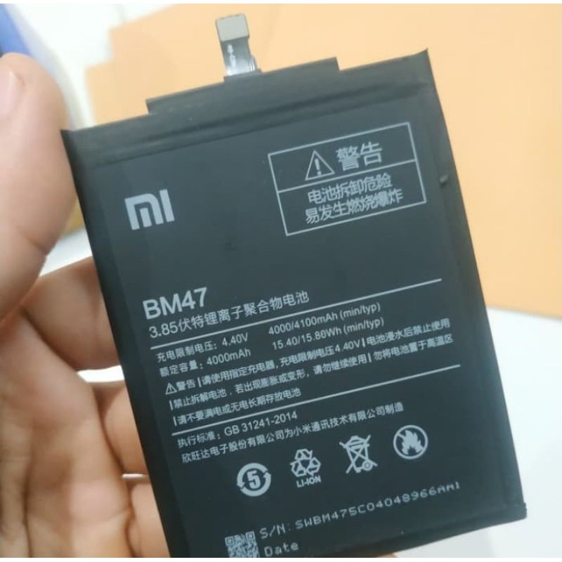 BATRE BATERAY BATTERY XIAOMI BM47 REDMI 3 - 3PRO - 3X - 3S - 3S PRO - 4X