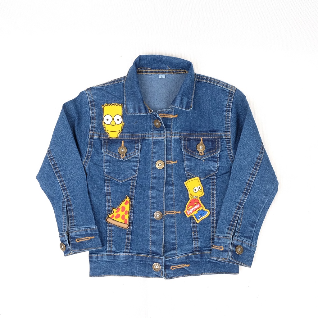 ORIGINAL JAKET JEANS ANAK LAKI LAKI PEREMPUAN SIMPSONS  SERIES  ORIGINAL REAL PICT