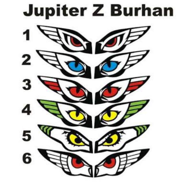 Sticker Mata Elang Lampu Depan Jupiter Z Burhan Shopee Indonesia