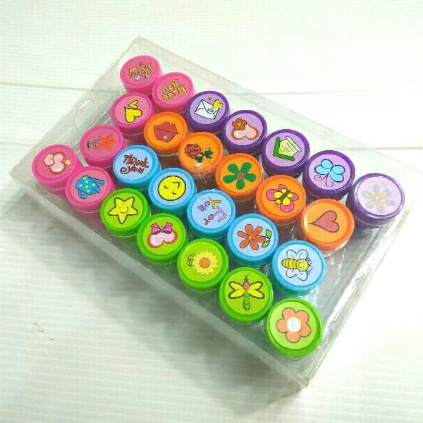 

(TERLARIS) stempel murah isi 26 pc emoticon / animal / huruf / angka