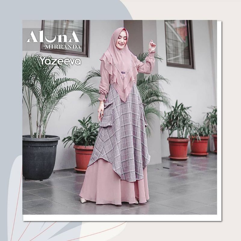 YAZEEVA GAMIS SET KHIMAR BY ALUNA  MIRRANDA