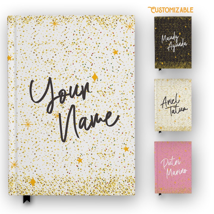 

Buku Catatan Notebook Glitter1 Custom Jurnal Diary Hardcover Aesthetic