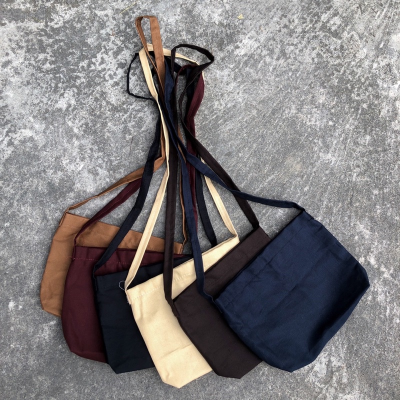 SlingBag Kanvas Tas Selempang Kanvas Mini Canvas Bag Sling Bag Kanvas