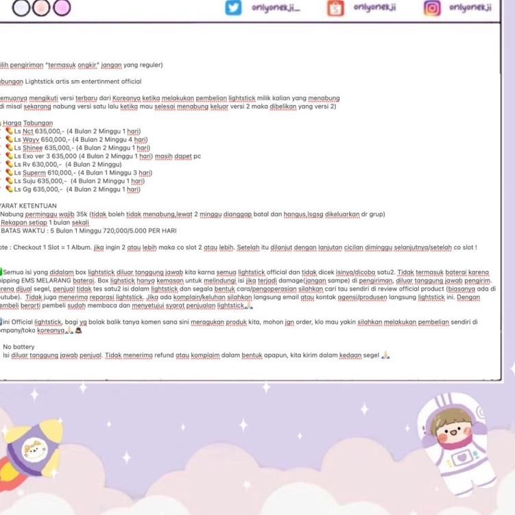 Dijamin Miring harga.. Lightstick exo nct wayv sm entertainment artis