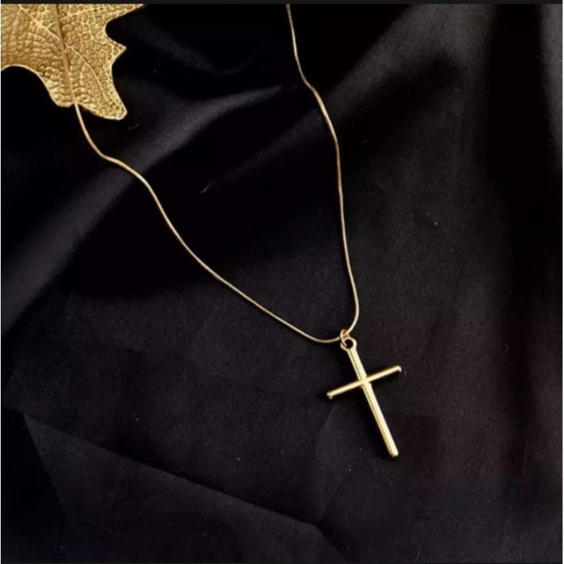 KALUNG EMAS TITANIUM BELUT BULAT BANDUL SALIP/KALUNG SALIP PRIA WANITA