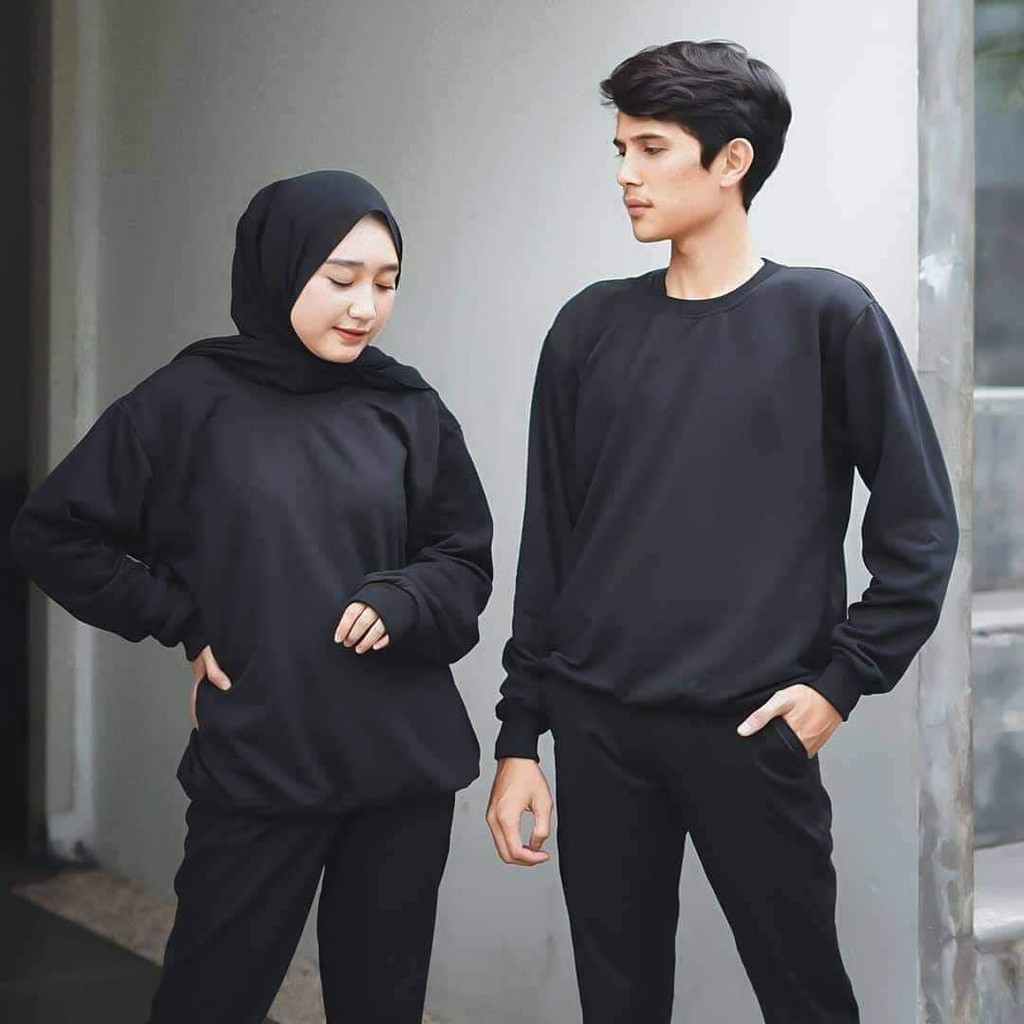 JAKET COUPLE KSIECNALB L/XL/XXL | SWEATER COUPLE KSIECNALB | HOODIE COUPLE KSIE-(1) CREWNECK HITAM