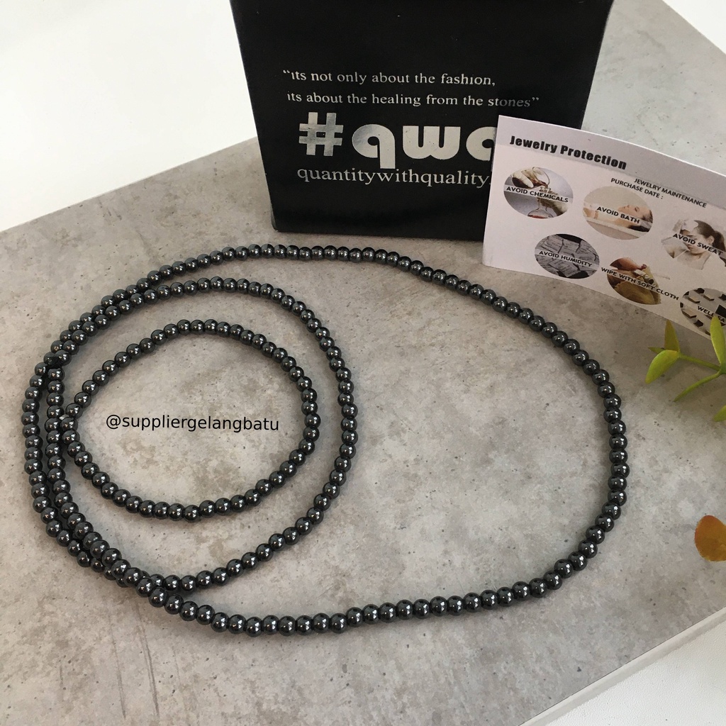 PROMO Kalung Gelang Kesehatan Tormalin 4mm Peredaran darah terapi