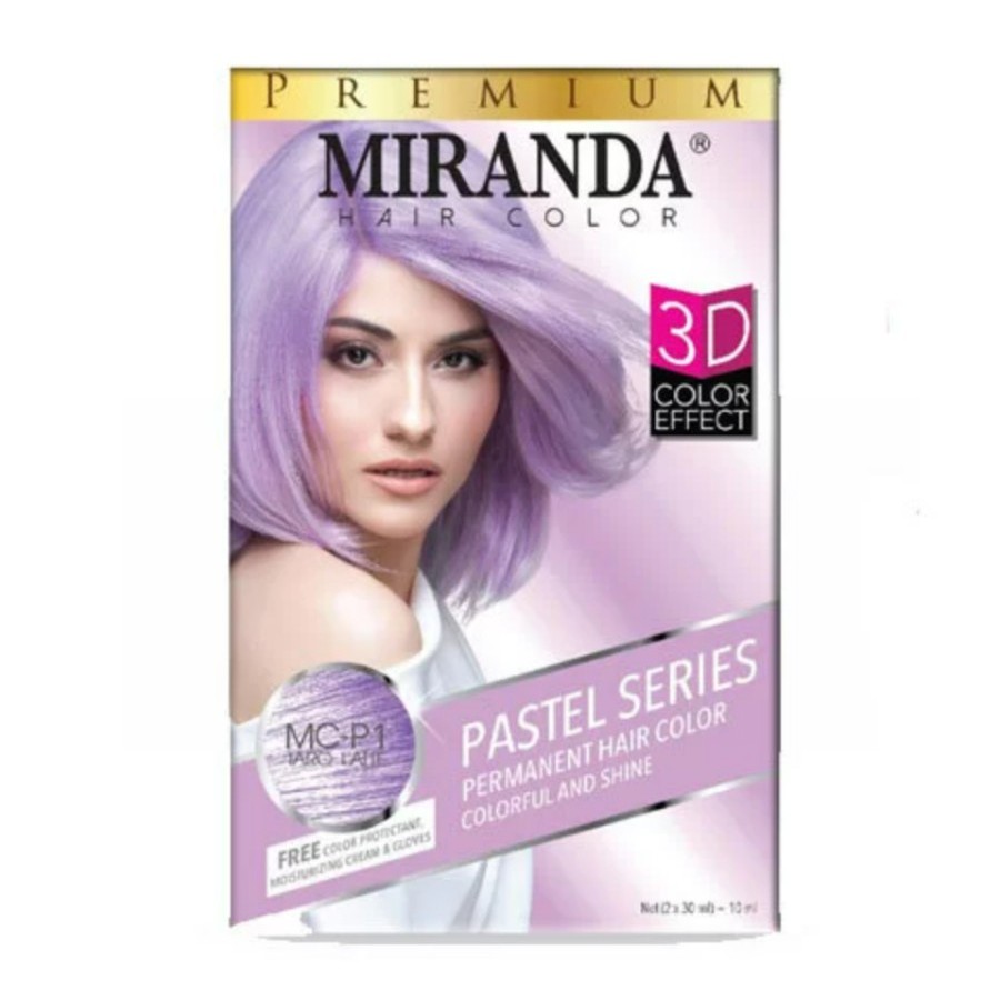 MIRANDA PASTEL SERIES hair color pewarna cat rambut natural taro rose - MC-SB bleaching