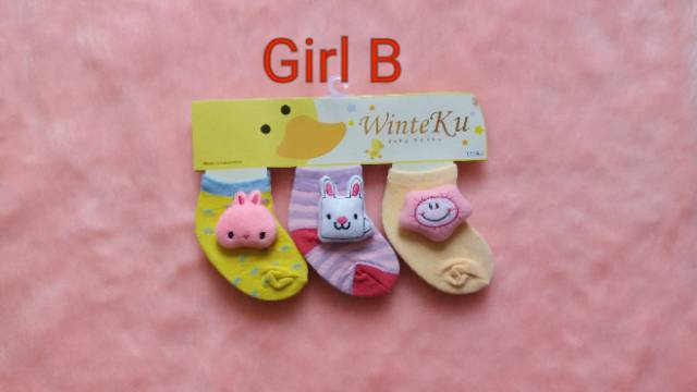 Kaus Kaki Anak Bayi Perempuan Boneka Lucu size 0-5bulan