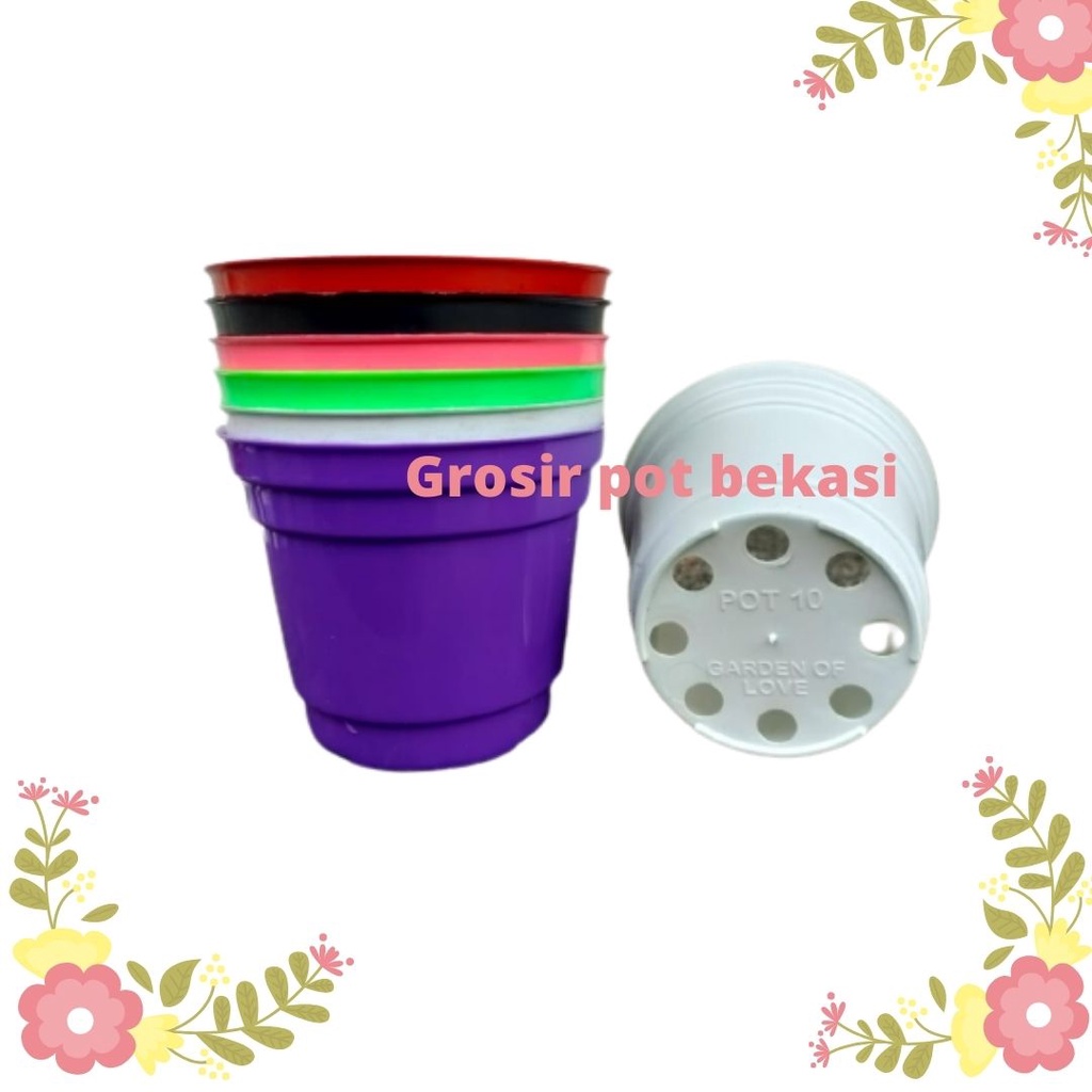 Pot 10 GOL POLOS- Pot Bulat Kecil Bisa Untuk Vas Bunga - Pot Tanaman 10CM Benih Kecil Pot semai term