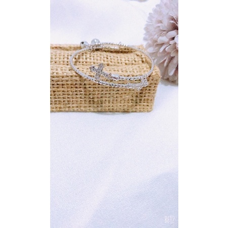Gelang tangan salib anak silver permata xuping