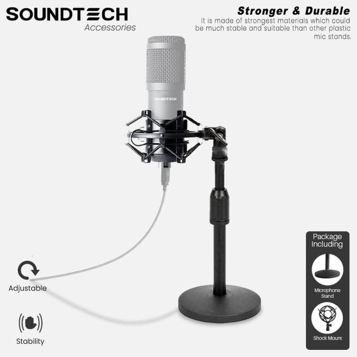 SOUNDTECH TABLE STAND FOR MIC CONDENSER SOUNDTECH MICROPHONE
