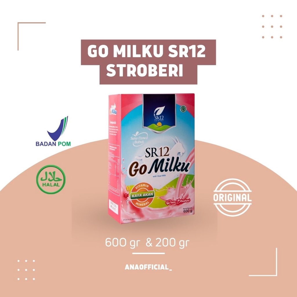 

GO MILKU SR12 SUSU KAMBING ETAWA HALAL BPOM MENINGKATKAN KESEHATAN IMUN TUBUH MELANCARKAN ASI ASLI- STRAWBERRY