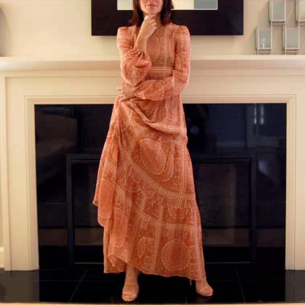 Fiona Orange Maxi Dress Import 1230-Orange