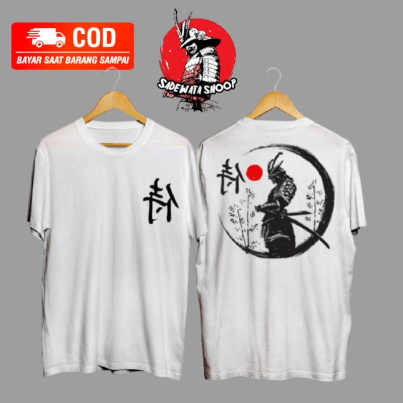 Kaos distro samurai jepang / baju distro samurai / baju cowo dewasa samurai
