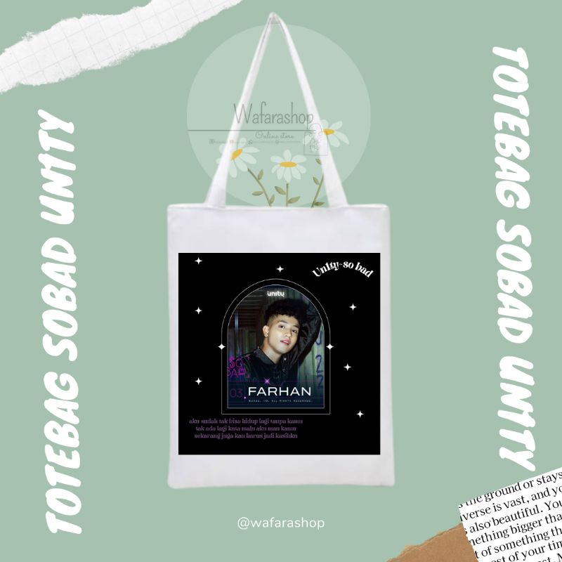 TOTEBAG  SOBAD UN1TY WARNA PUTIH free 2 foto un1ty {sebelum order baca deskripsi dahulu}