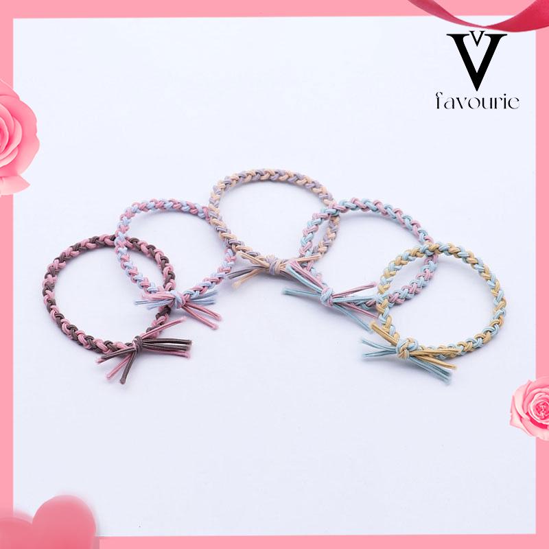 [COD]Temperamen Sederhana Dikepang Karet Gelang Rambut Cincin Kepala Tali Rambut Tali Aksesoris Rambut-FA