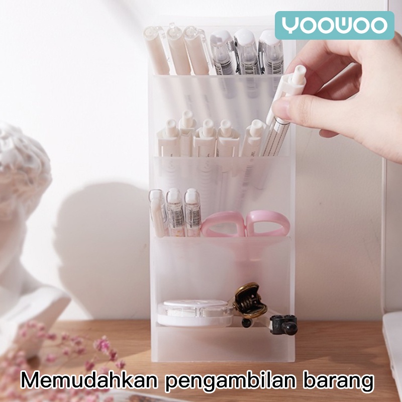 

tempat alat tulis pensil kosmetik stand organiser Serbaguna Portable