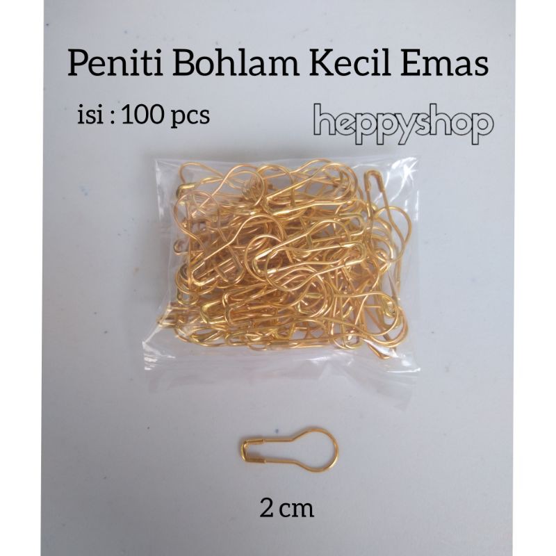Peniti Bohlam Kecil Emas Peniti Jilbab, Peniti Emas